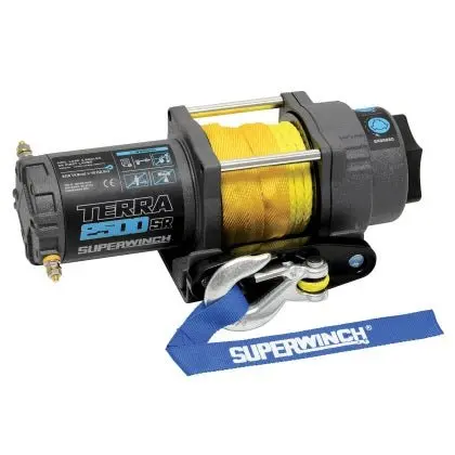Superwinch 2500 Lbs 12V Dc 3/16In X 40Ft Synthetic Rope Terra 2500Sr Winch - Gray Wrinkle 1