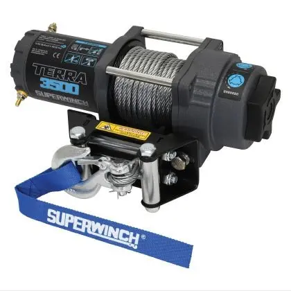 Superwinch 3500 Lbs 12V Dc 7/32 In X 32 Ft Steel Rope Terra 3500 Winch - Gray Wrinkle 1