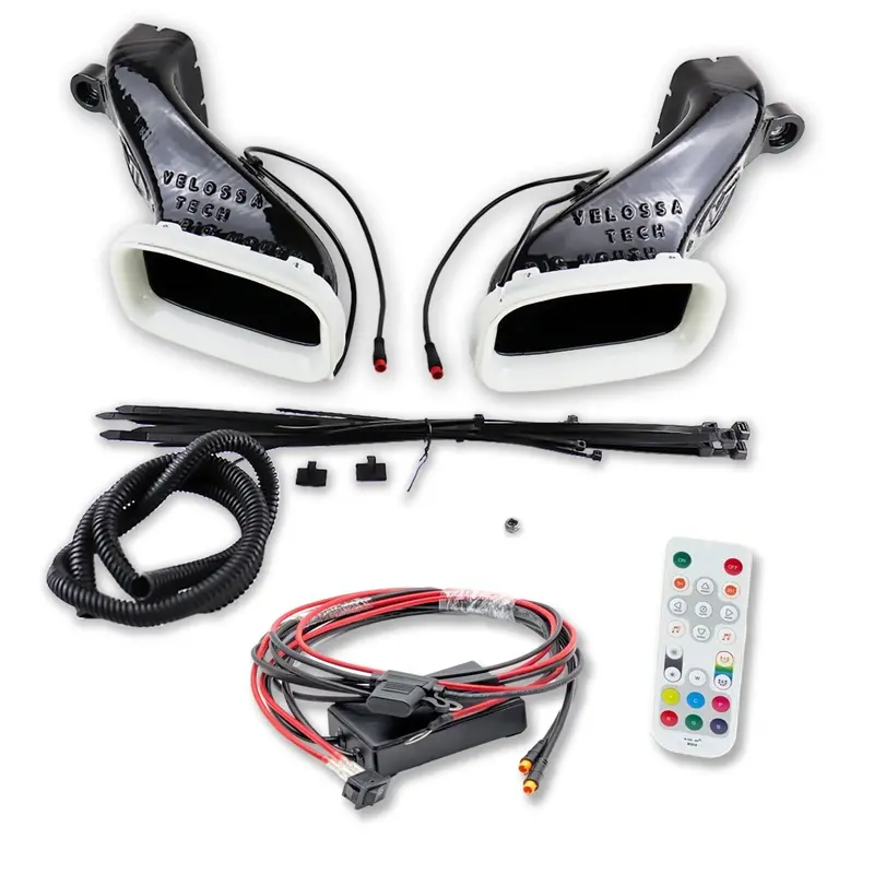 Velossa Tech 2017-2023 Kia Stinger 3.3T/2.0T/2.5T Dual Big Mouth "Lit Kit" Ram Air Intake Snorkels 1