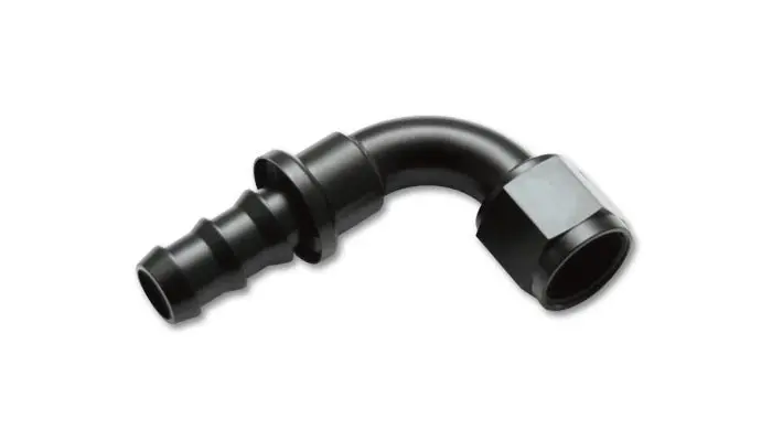 Vibrant Performance Push-On 90 Degree Hose End Elbow Fitting; Size: -6An 1