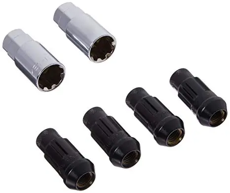 Wheel Mate Muteki Sr48 Open End Locking Lug Nut Set Of 4 - Black 12X1.50 48Mm 1