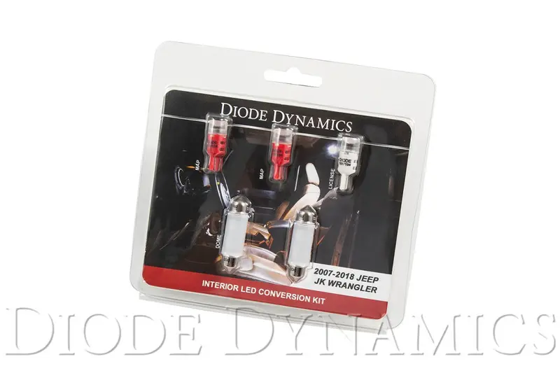 Wrangler Jk 4Dr Interior Kit Stage 1 Red Diode Dynamics 1