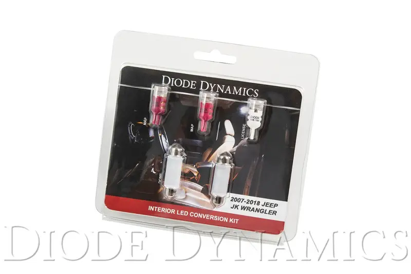 Wrangler Jk 4Dr Interior Kit Stage 2 Red Diode Dynamics 1