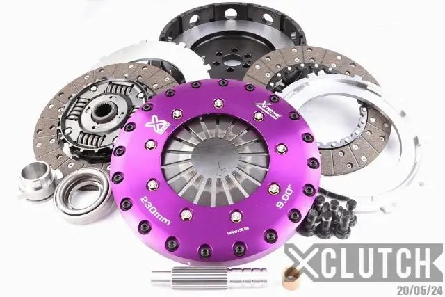 Xclutch 89-94 Nissan Skyline Gt-R 2.6L 9In Twin Sprung Organic Clutch Kit 1