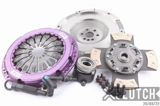 Xclutch Clutch Kit Inc Chromoly Flywheel + Hrb; Stage 2 Sprung Ceramic Clutch Disc 1