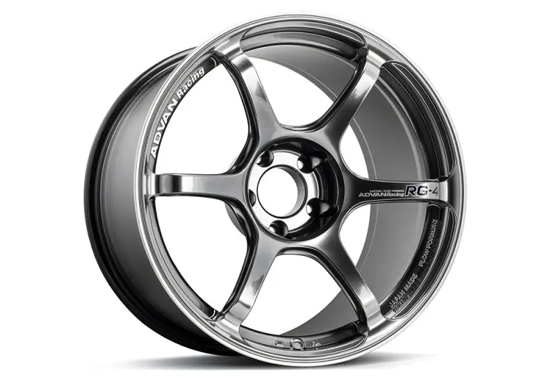 Advan Rg-4 18X9.5 +35 5-114.3 Racing Hyper Black & Ring Wheel 1