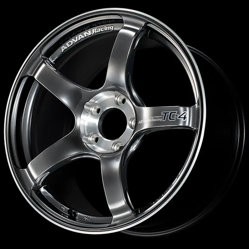 Advan Tc-4 Se Racing Wheel – 18X9", +53Mm Offset, 5X120 Bolt Pattern, 72.5Mm Bore, Hyper Black & Diamond-Cut Finish 1