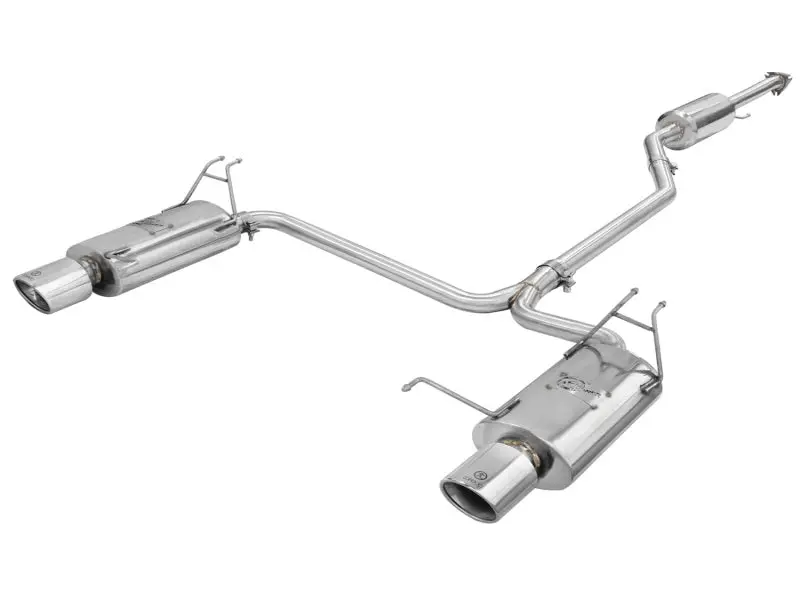Afe Takeda Stainless Steel Cat-Back Exhaust For 2008–2012 Honda Accord Coupe V6 (3.5L) – 2.25" To 2" Diameter, Polished Tips 1