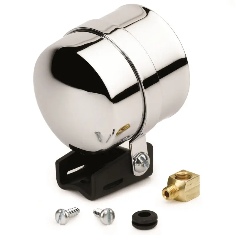 Autometer 2 5/8-Inch Black Pedestal Gauge Mount With Chrome Cup 1