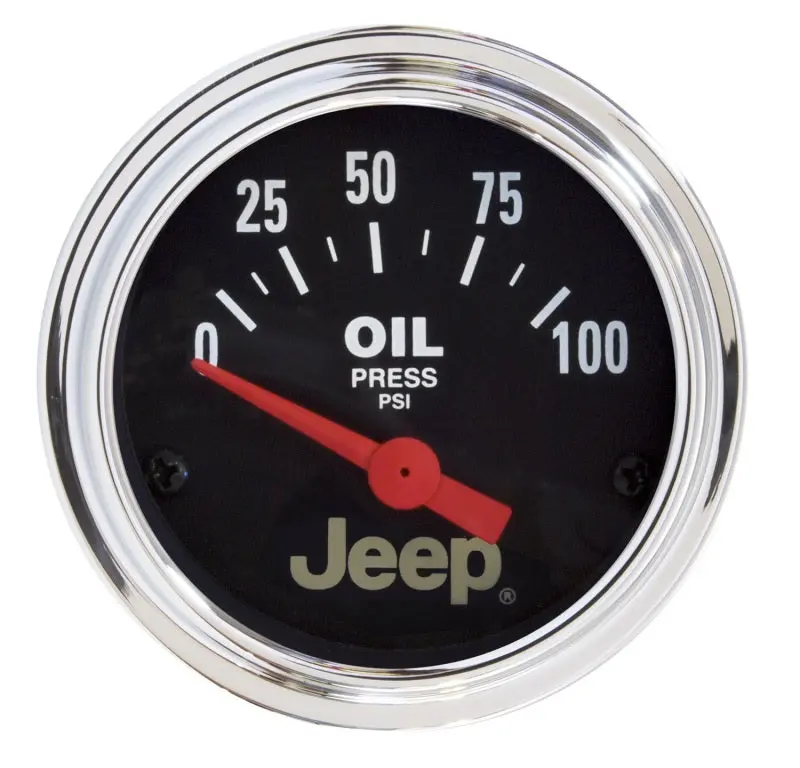 Autometer 52Mm Electronic Oil Pressure Gauge – 0–100 Psi, Short-Sweep Design For Jeep 1
