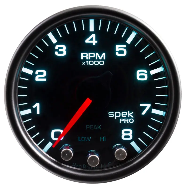 Autometer Spek-Pro 2-1/16" Tachometer With Shift Light & Peak Memory (0–8,000 Rpm) 1