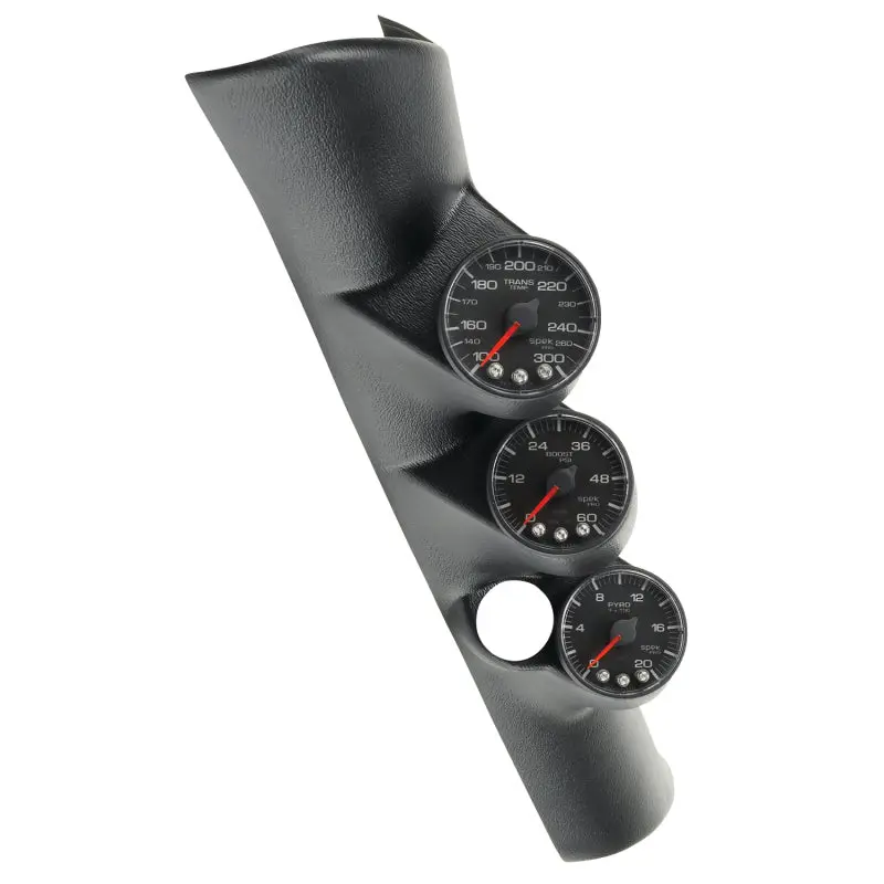 Autometer Spek-Pro Pillar Mount Gauge Kit For 1998–2002 Dodge Ram – Includes 0–60 Psi, 0–2000°F, And 100–300°F Gauges + Speaker Cutout 1