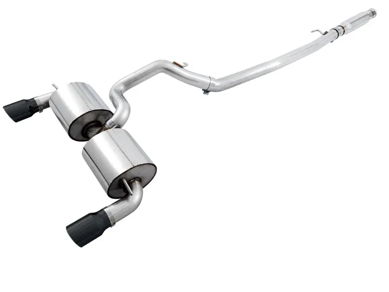 Awe Tuning Touring Edition Cat-Back Exhaust For Ford Focus Rs – Resonated, Diamond Black Tips 1
