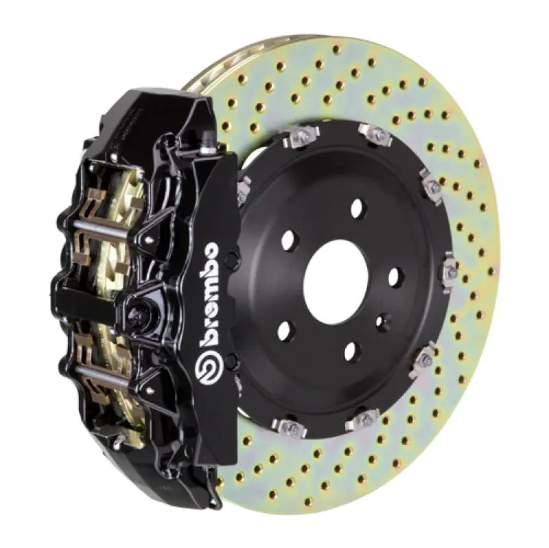 Brembo 00-06 Suburban Front Gt Bbk 6 Piston Cast 2Pc 380X34 2Pc Rotor Drilled-Black 1