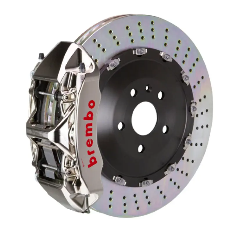 Brembo Gtr Front Big Brake Kit For Amg Models: 6-Piston Calipers, 405X34Mm Drilled Rotors With Nickel Plating – Fits E63 & Cls63 (2010–2018) 1