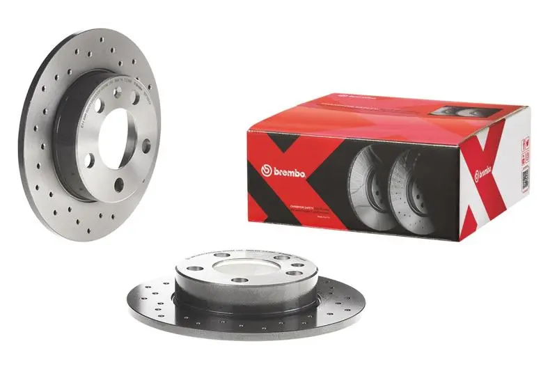 Brembo Premium Cross-Drilled & Uv-Coated Front Brake Rotors – Compatible With 2005–2006 Saab 9-2X, 2013–2015 Subaru Brz, And 1998–2002 Subaru Forester 1