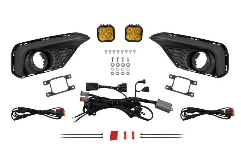 Diode Dynamics Ss3 Yellow Fog Light Add-On Kit For 2028 Ford Mustang Ecoboost & Gt Models 1