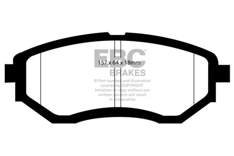 Ebc Greenstuff Front Brake Pads For 2013–Present Subaru Forester 2.0L Turbo 1