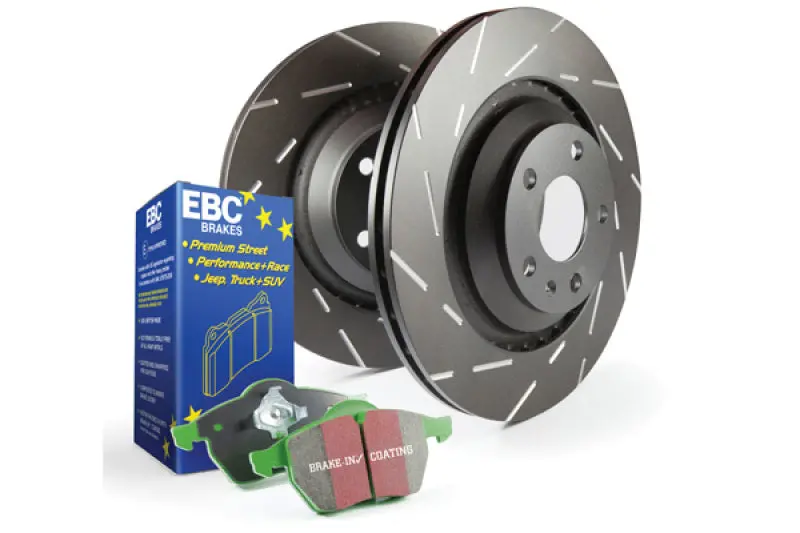 Ebc Greenstuff Street-Oriented Brake Pad And Usr Drilled & Slotted Rotor Kit 1