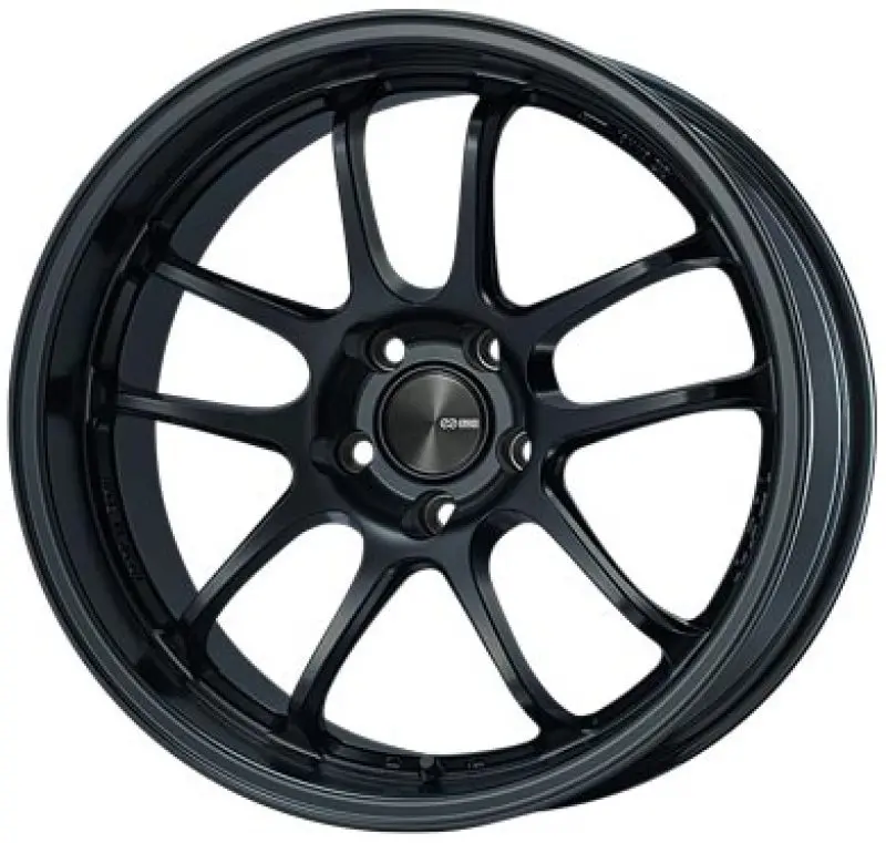 Enkei Pf01Evo 17X9 Matte Black Alloy Wheel, 5X114.3 Bolt Pattern, 22Mm Offset, 75Mm Center Bore 1