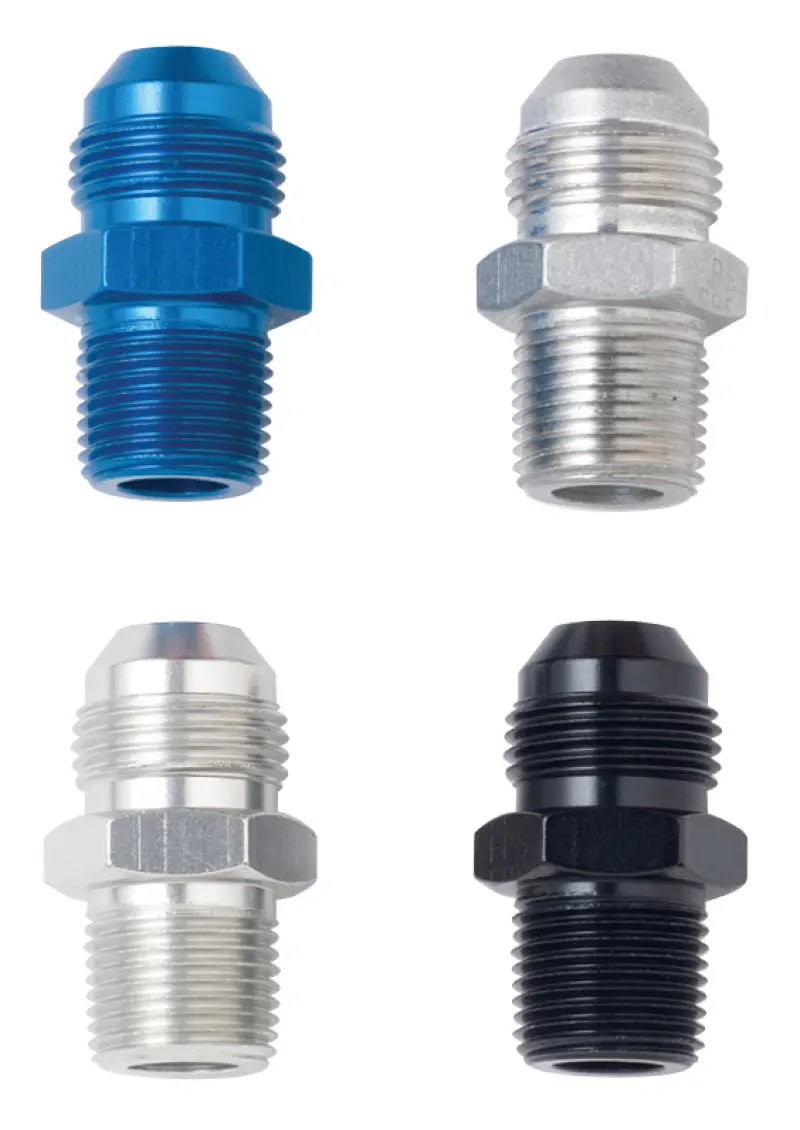 Fragola Black Straight Adapter: -3An To 1/8" Npt 1
