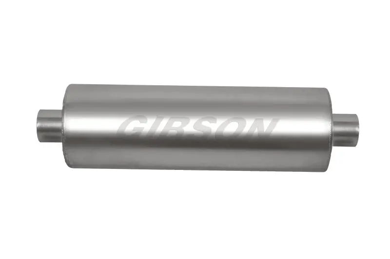Gibson Sft Superflow Stainless Steel Round Muffler – 8" X 24", 2.5" Inlet / 3" Outlet 1