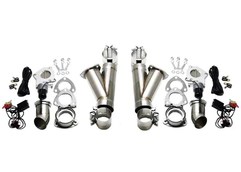 Granatelli 2.25-Inch Dual Electronic Exhaust Cutout – Stainless Steel With Slip-Fit And Band Clamp 1