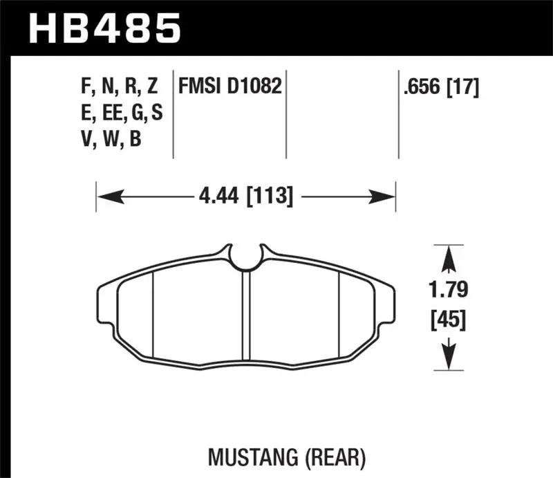 Hawk Hp-10 Race Rear Brake Pads For 2005–2012 Ford Mustang Gt, 2007–2008 Shelby Gt, And 2008–2009 Bullitt 1