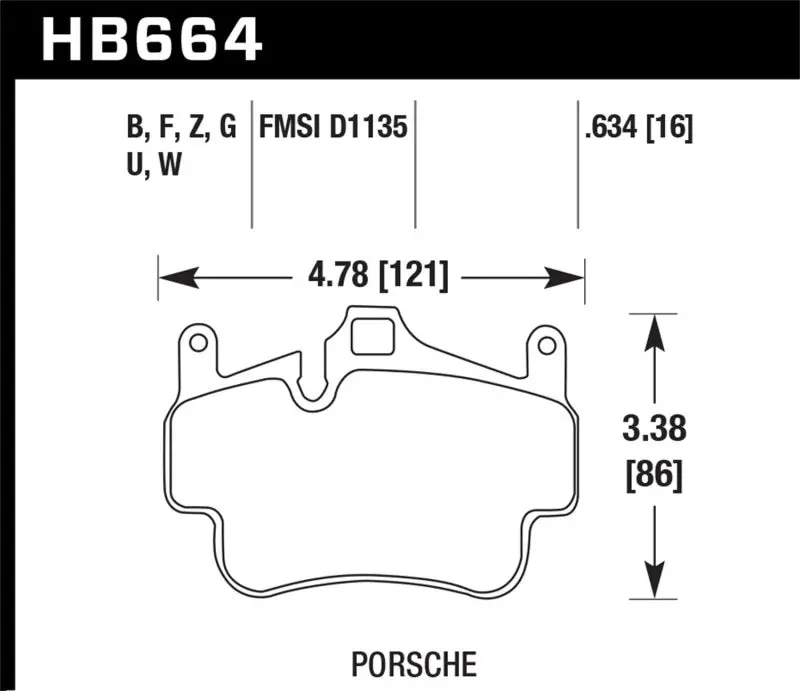 Hawk Hp+ Rear Brake Pads For 2006–2014 Porsche Cayman Models 1
