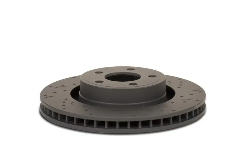 Hawk Talon 18-20 Jeep Wrangler Drilled And Slotted Front Brake Rotor Set 1