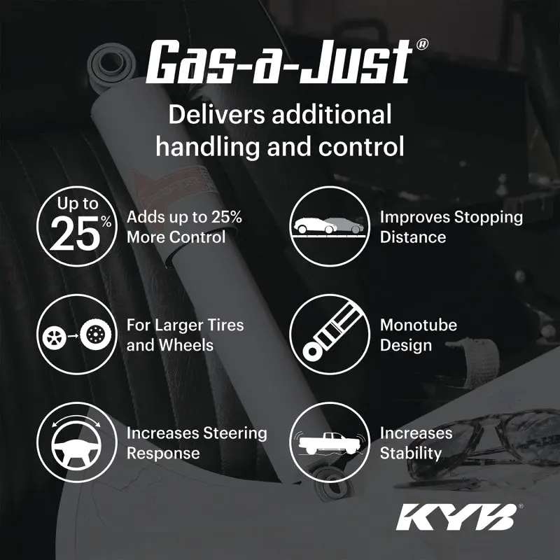 Kyb Gas-A-Just Rear Shock For 2017–2020 Ford F-250 4Wd And 2017–2022 F-350 4Wd (Excluding Cab & Chassis Models) 2