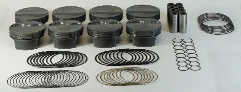 Mahle Ms Forged Piston Set – Gm Ls 404Ci Engine, 4.010" Bore × 4" Stroke, 6.125" Rods, .927" Pin, −12Cc Dish, 10.5:1 Cr (8-Piece) 2