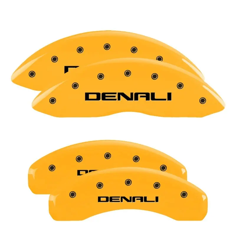 Mgp Engraved 4-Piston Caliper Covers – Denali Yellow & Black Finish For 2009 Gmc Envoy 2