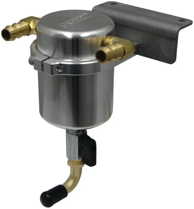 Moroso Air/Oil Separator Catch Can For 2015–2019 Dodge Charger & Challenger Hellcat – Large Billet Aluminum Body 1