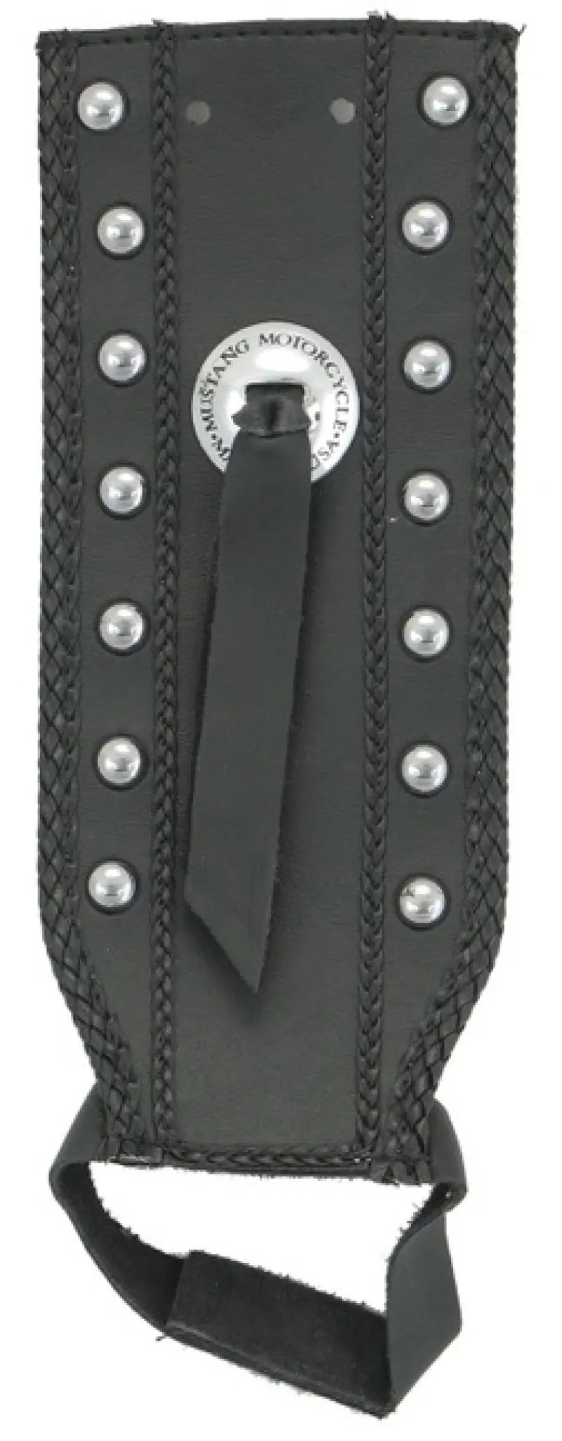 Mustang Harley-Davidson Dyna Wide Glide Tank Bib – Black With Stud Accents (1993–2003) 1