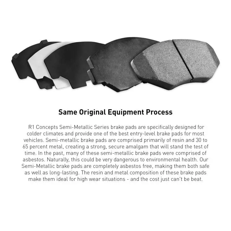 R1 Front Semi-Metallic Brake Pads For 2008–2010 Fiat Ducato (Mexico Market) 1