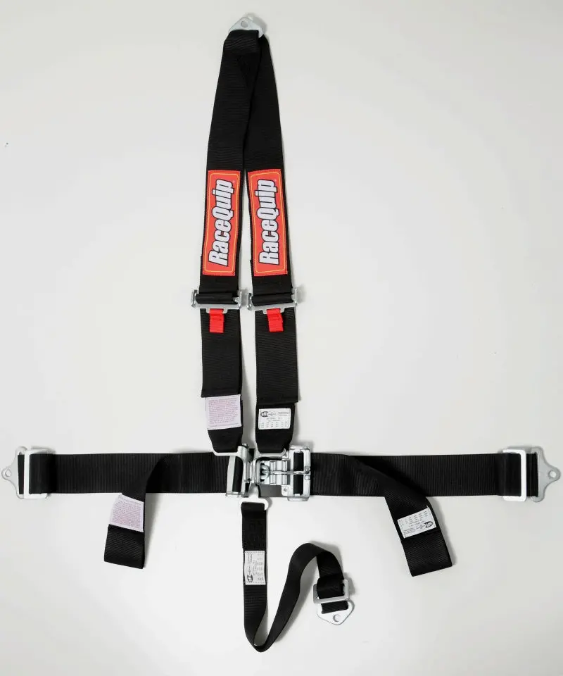 Racequip L&L V4 Racing Harness – Black 4-Point Seat Belt System 1