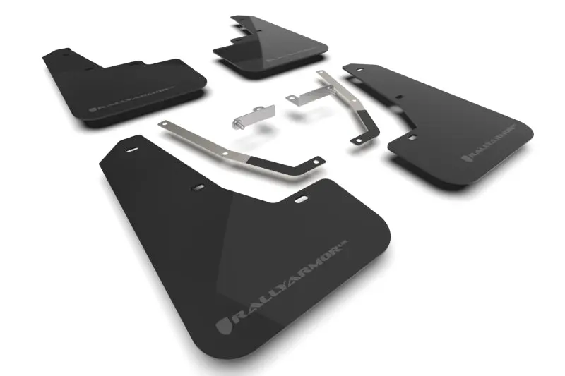 Rally Armor Ur Series Mud Flaps For 2024 Subaru Crosstrek – Black With Grey Logo 1