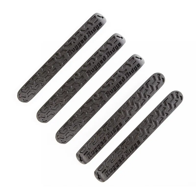 Rugged Ridge Elite Black Tread Door Handle Inserts For 2007–2018 Jeep Wrangler Jk (4-Door) 1
