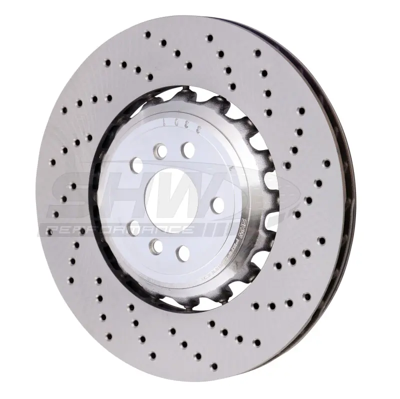 Shw Cross-Drilled Lightweight Brake Rotor – Right Rear, Fits 2018–2021 Bmw M5 (4.4L), Part #34217991104 2