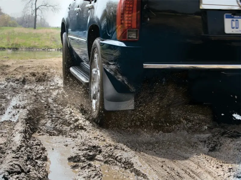 Weathertech No-Drill Mudflaps For 2017+ Chevrolet Colorado – Black Finish 1