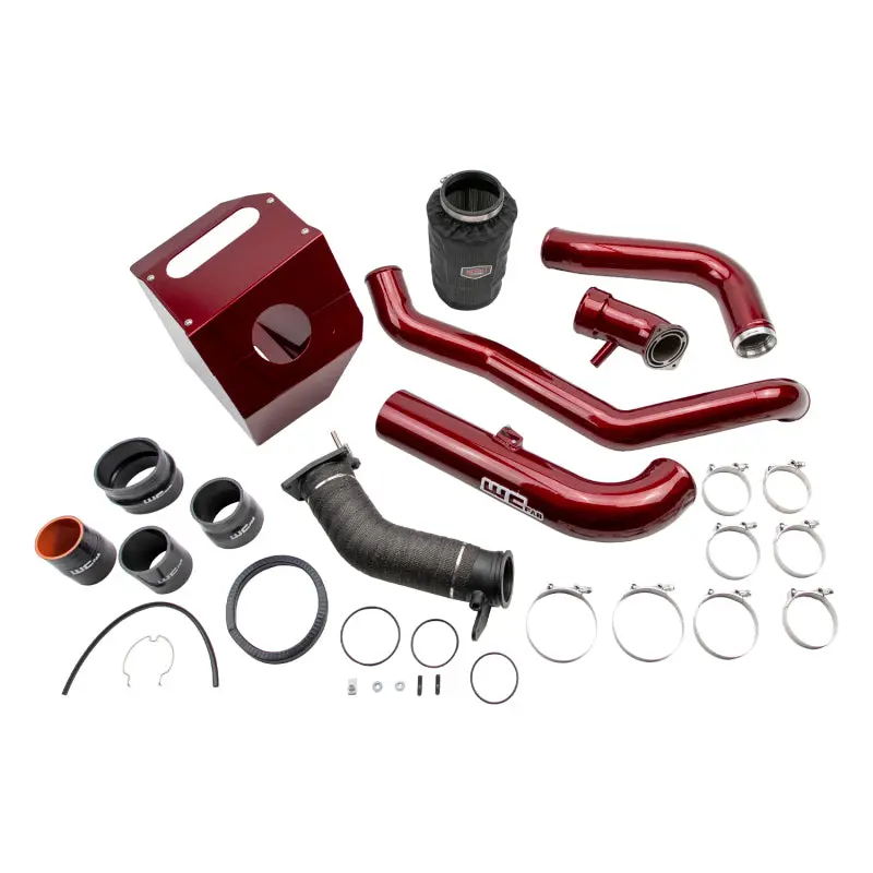Wehrli High-Flow Intake Bundle Kit For 2017–2019 Chevrolet L5P Duramax – Red Accent Finish 1