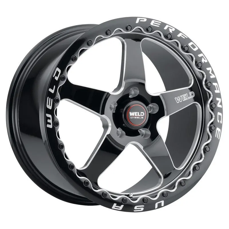 Weld S904 Ventura Beadlock Wheel – 15×10 Inches, 5×115 Bolt Pattern, Et22 Offset, Gloss Black 1