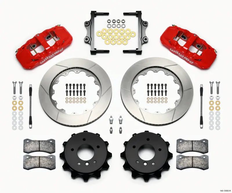 Wilwood Aero4 Red Rear Brake Kit With Lines For 2007–2011 Bmw E90 Series 1