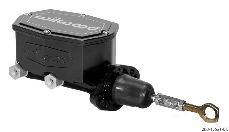 Wilwood Compact Tandem Master Cylinder – 15/16-Inch Bore, Includes Pushrod, Designed For Ford Mustang Applications, Black Anodized 1